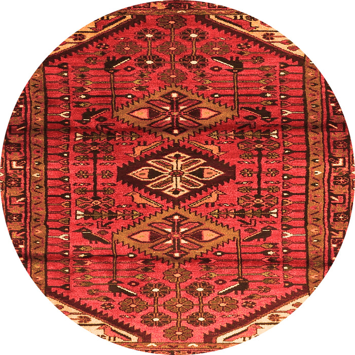 Square Persian Orange Traditional Rug, tr4031org