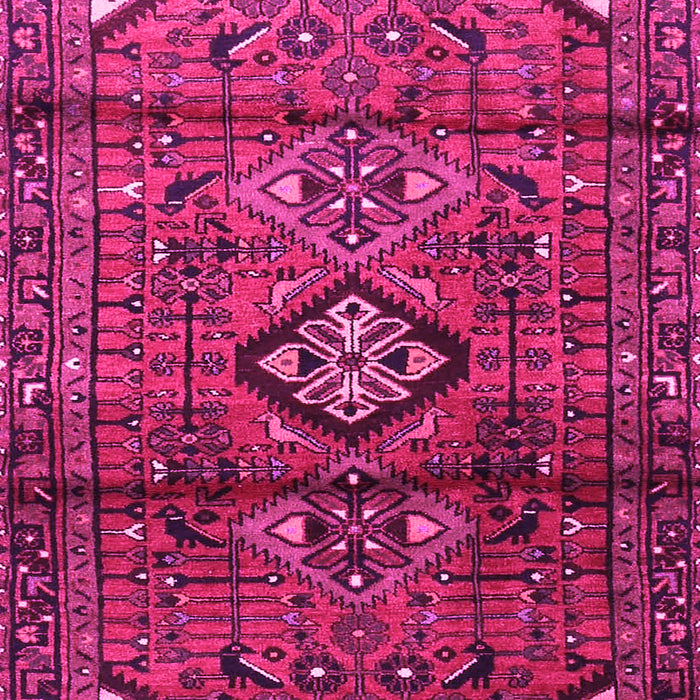 Machine Washable Persian Pink Traditional Rug, wshtr4031pnk