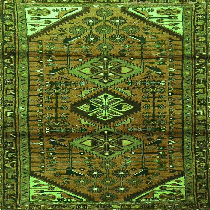 Serging Thickness of Persian Green Traditional Rug, tr4031grn