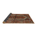 Sideview of Traditional Saffron Red Persian Rug, tr4032