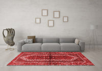 Machine Washable Persian Red Traditional Rug, wshtr4032red