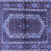 Square Persian Blue Traditional Rug, tr4032blu