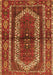 Serging Thickness of Machine Washable Persian Orange Traditional Area Rugs, wshtr4032org