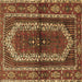 Square Persian Brown Traditional Rug, tr4032brn