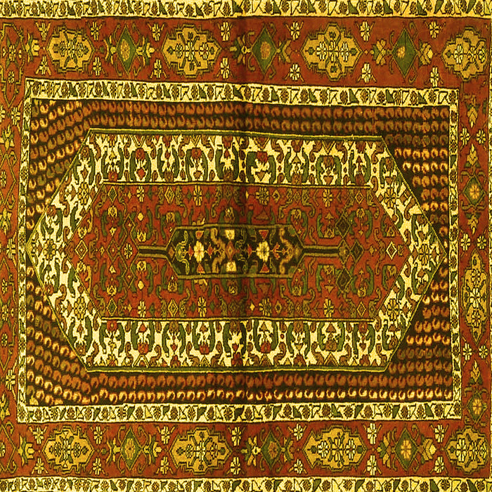 Square Persian Yellow Traditional Rug, tr4032yw
