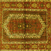 Square Persian Yellow Traditional Rug, tr4032yw