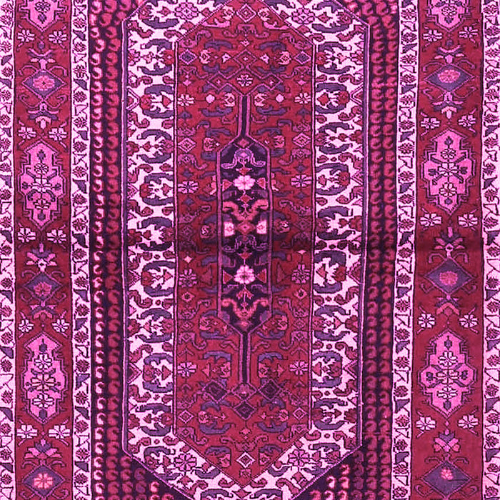 Machine Washable Persian Pink Traditional Rug, wshtr4032pnk