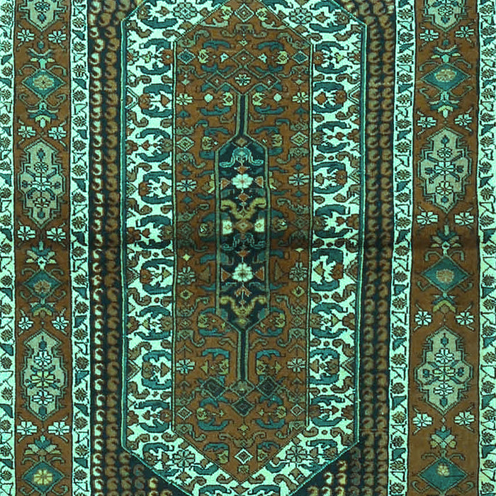 Machine Washable Persian Turquoise Traditional Area Rugs, wshtr4032turq