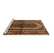 Sideview of Machine Washable Persian Brown Traditional Rug, wshtr4032brn