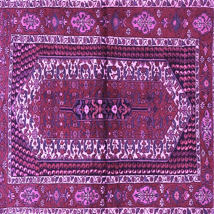 Square Machine Washable Persian Purple Traditional Area Rugs, wshtr4032pur