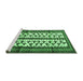 Sideview of Machine Washable Persian Emerald Green Traditional Area Rugs, wshtr4033emgrn