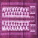 Square Machine Washable Persian Purple Traditional Area Rugs, wshtr4033pur