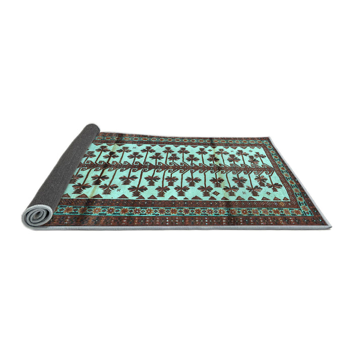 Sideview of Persian Light Blue Traditional Rug, tr4033lblu