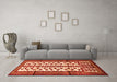 Machine Washable Persian Orange Traditional Area Rugs in a Living Room, wshtr4033org