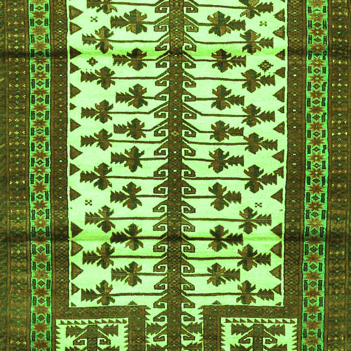 Serging Thickness of Machine Washable Persian Green Traditional Area Rugs, wshtr4033grn
