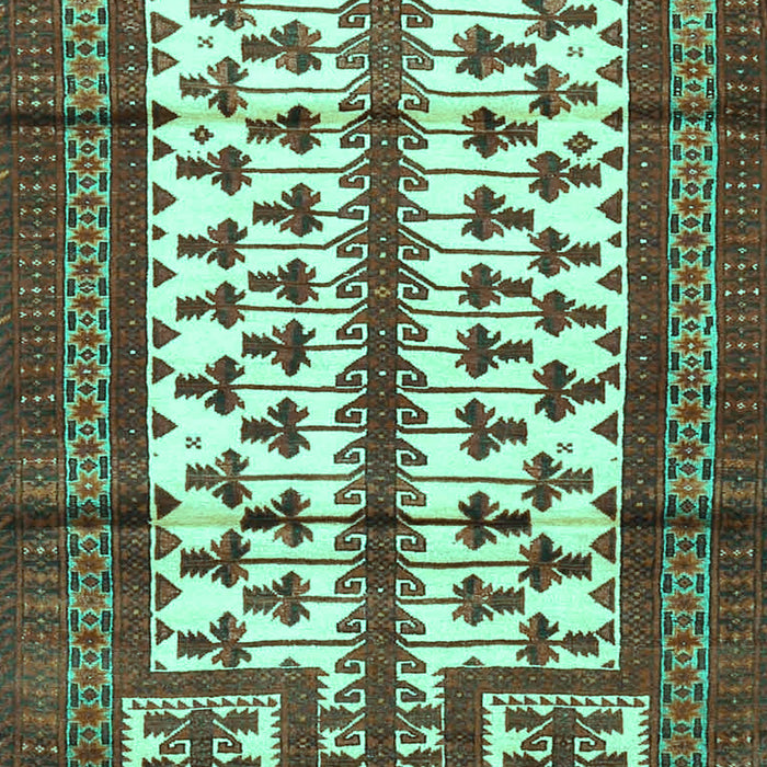 Machine Washable Persian Turquoise Traditional Area Rugs, wshtr4033turq
