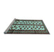 Sideview of Machine Washable Persian Light Blue Traditional Rug, wshtr4033lblu