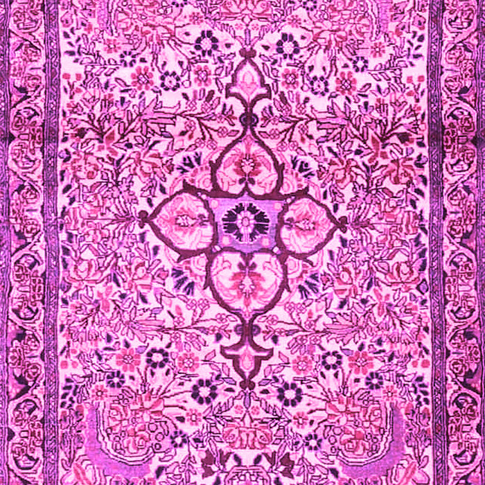 Machine Washable Persian Pink Traditional Rug, wshtr4034pnk