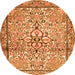 Machine Washable Persian Orange Traditional Area Rugs, wshtr4034org