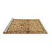 Sideview of Machine Washable Persian Brown Traditional Rug, wshtr4034brn