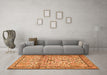 Machine Washable Persian Orange Traditional Area Rugs in a Living Room, wshtr4034org