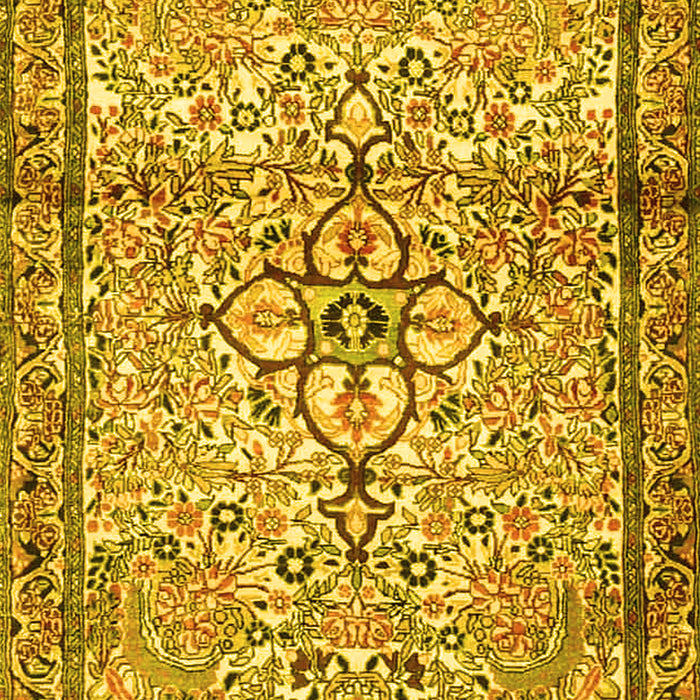 Machine Washable Persian Yellow Traditional Rug, wshtr4034yw