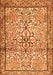 Serging Thickness of Machine Washable Persian Orange Traditional Area Rugs, wshtr4034org