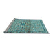 Sideview of Machine Washable Persian Light Blue Traditional Rug, wshtr4034lblu