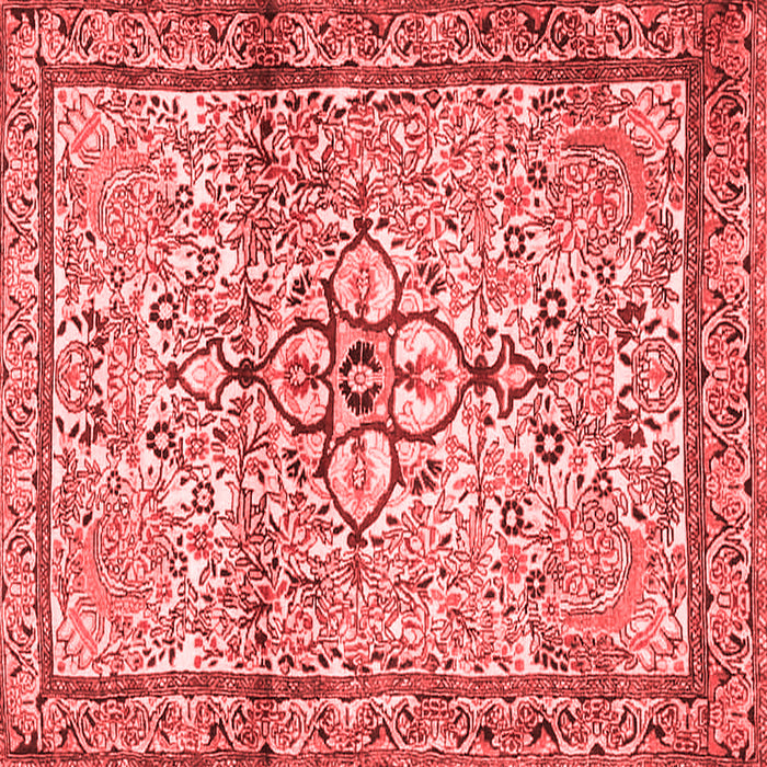 Machine Washable Persian Red Traditional Rug, wshtr4034red