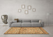 Machine Washable Persian Brown Traditional Rug in a Living Room,, wshtr4034brn