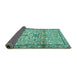 Sideview of Persian Turquoise Traditional Rug, tr4034turq