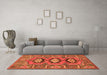 Machine Washable Persian Orange Traditional Area Rugs in a Living Room, wshtr4035org