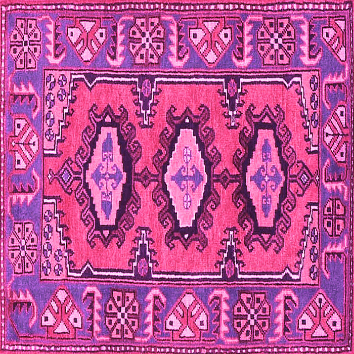 Square Persian Pink Traditional Rug, tr4035pnk