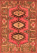 Serging Thickness of Machine Washable Persian Orange Traditional Area Rugs, wshtr4035org