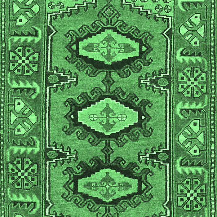 Machine Washable Persian Emerald Green Traditional Area Rugs, wshtr4035emgrn