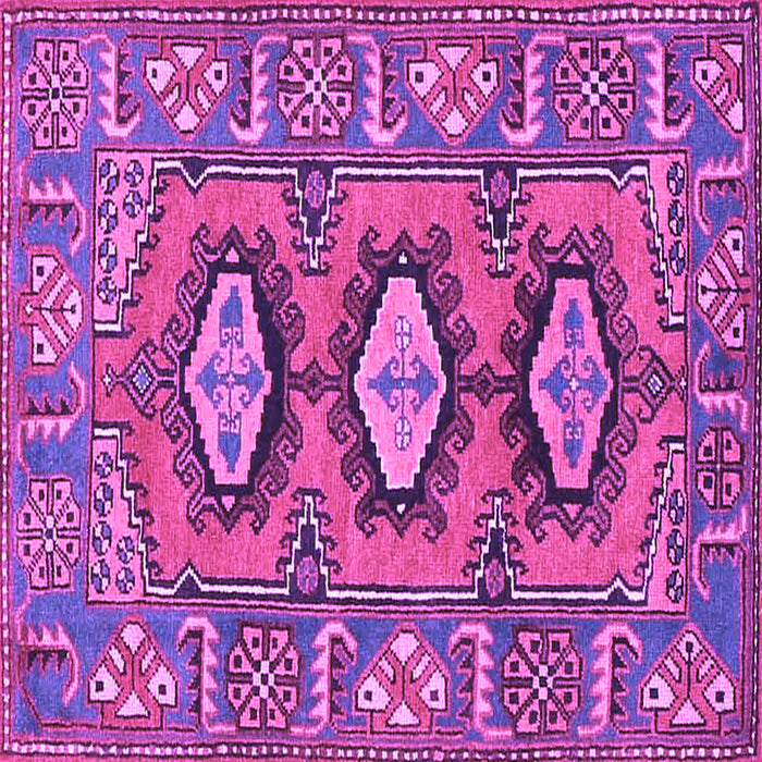 Square Persian Purple Traditional Rug, tr4035pur