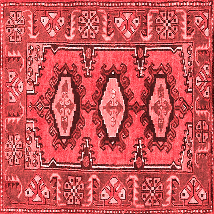 Machine Washable Persian Red Traditional Rug, wshtr4035red