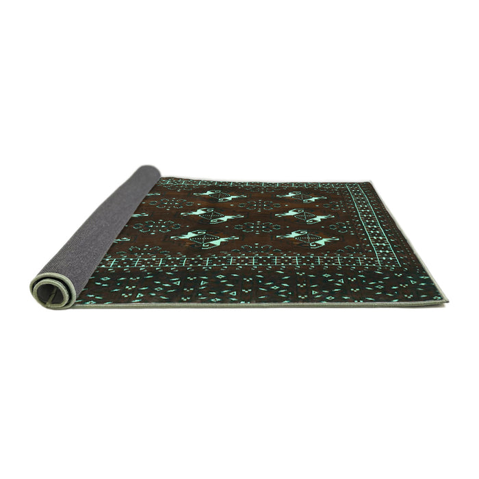 Sideview of Persian Turquoise Traditional Rug, tr4036turq