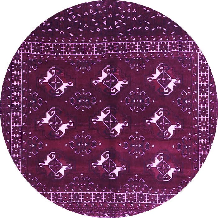 Round Persian Purple Traditional Rug, tr4036pur