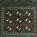 Square Persian Turquoise Traditional Rug, tr4036turq