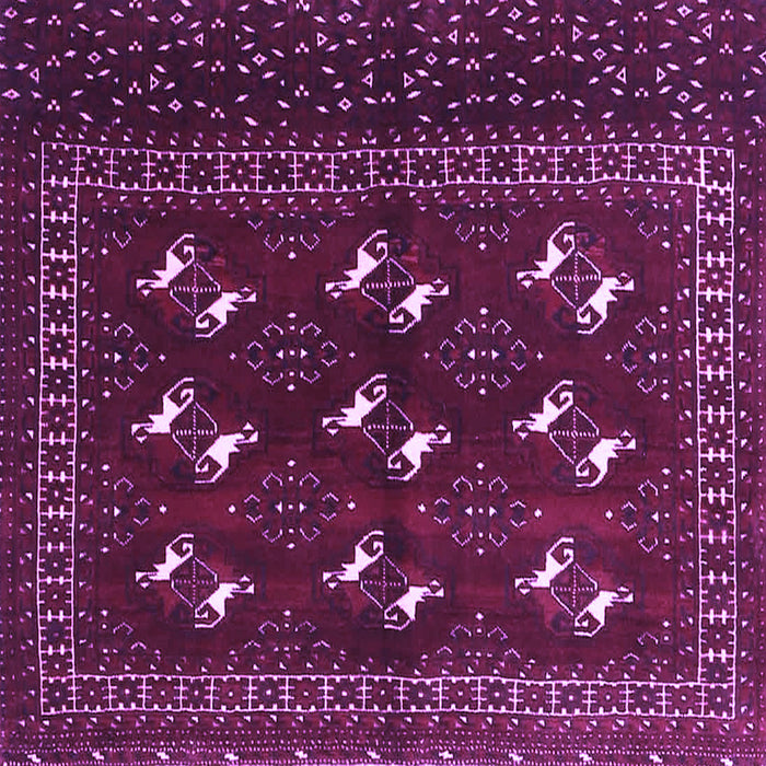Square Machine Washable Persian Purple Traditional Area Rugs, wshtr4036pur