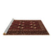 Sideview of Machine Washable Persian Brown Traditional Rug, wshtr4036brn