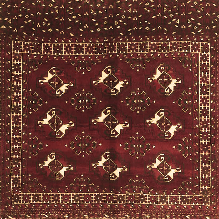 Square Persian Brown Traditional Rug, tr4036brn