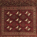 Square Persian Brown Traditional Rug, tr4036brn