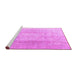 Sideview of Machine Washable Persian Purple Traditional Area Rugs, wshtr4037pur