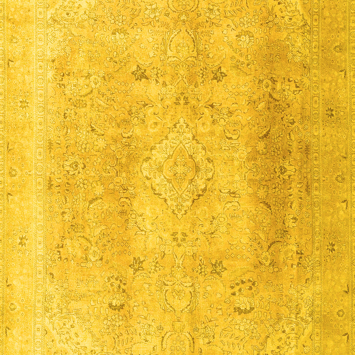 Machine Washable Persian Yellow Traditional Rug, wshtr4037yw