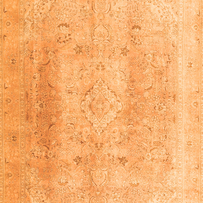 Serging Thickness of Machine Washable Persian Orange Traditional Area Rugs, wshtr4037org