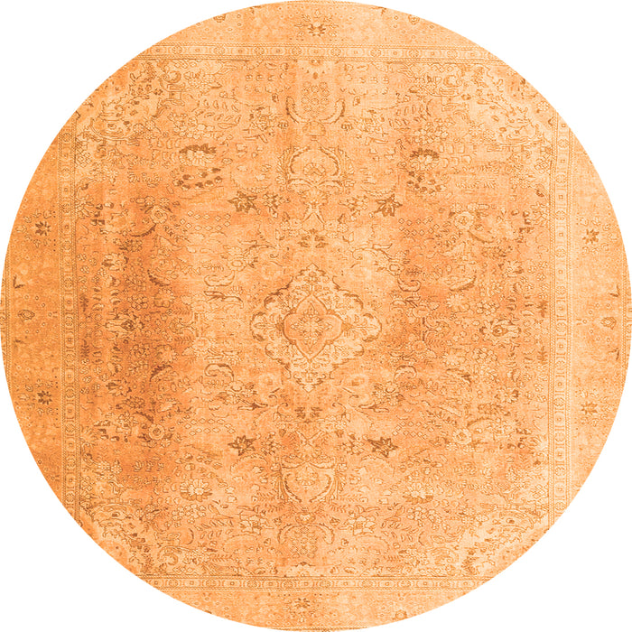 Machine Washable Persian Orange Traditional Area Rugs, wshtr4037org