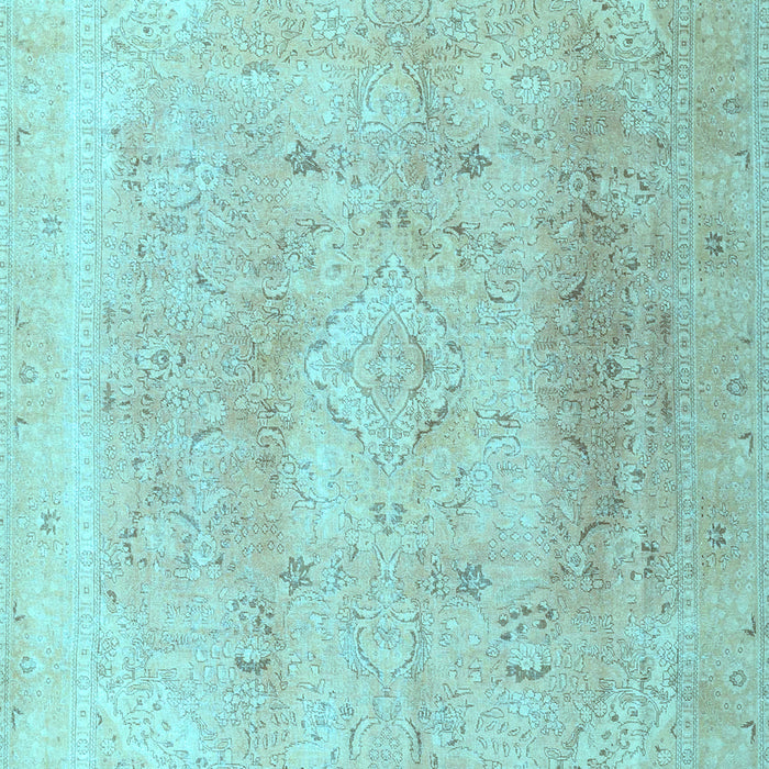 Machine Washable Persian Light Blue Traditional Rug, wshtr4037lblu