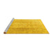 Sideview of Machine Washable Persian Yellow Traditional Rug, wshtr4037yw